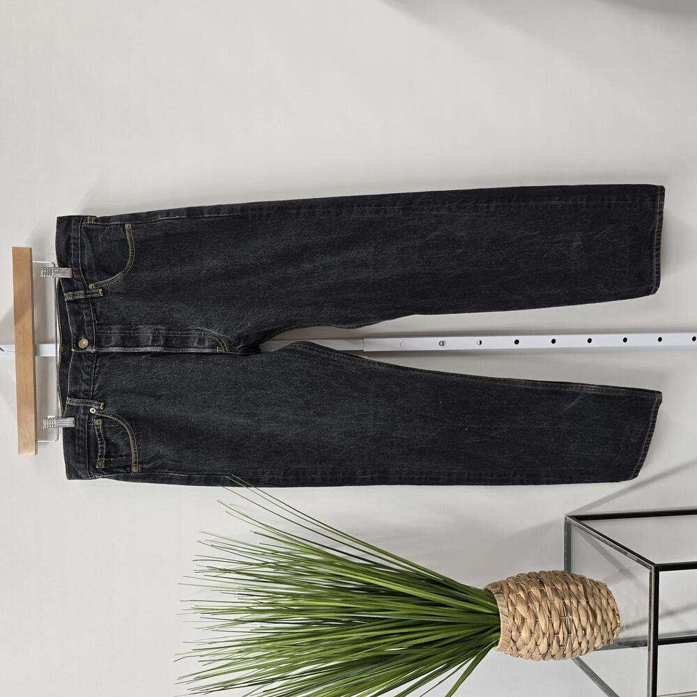 Levi's 501 Button Fly Black Washed Jeans 38x33 - Picture 4 of 8
